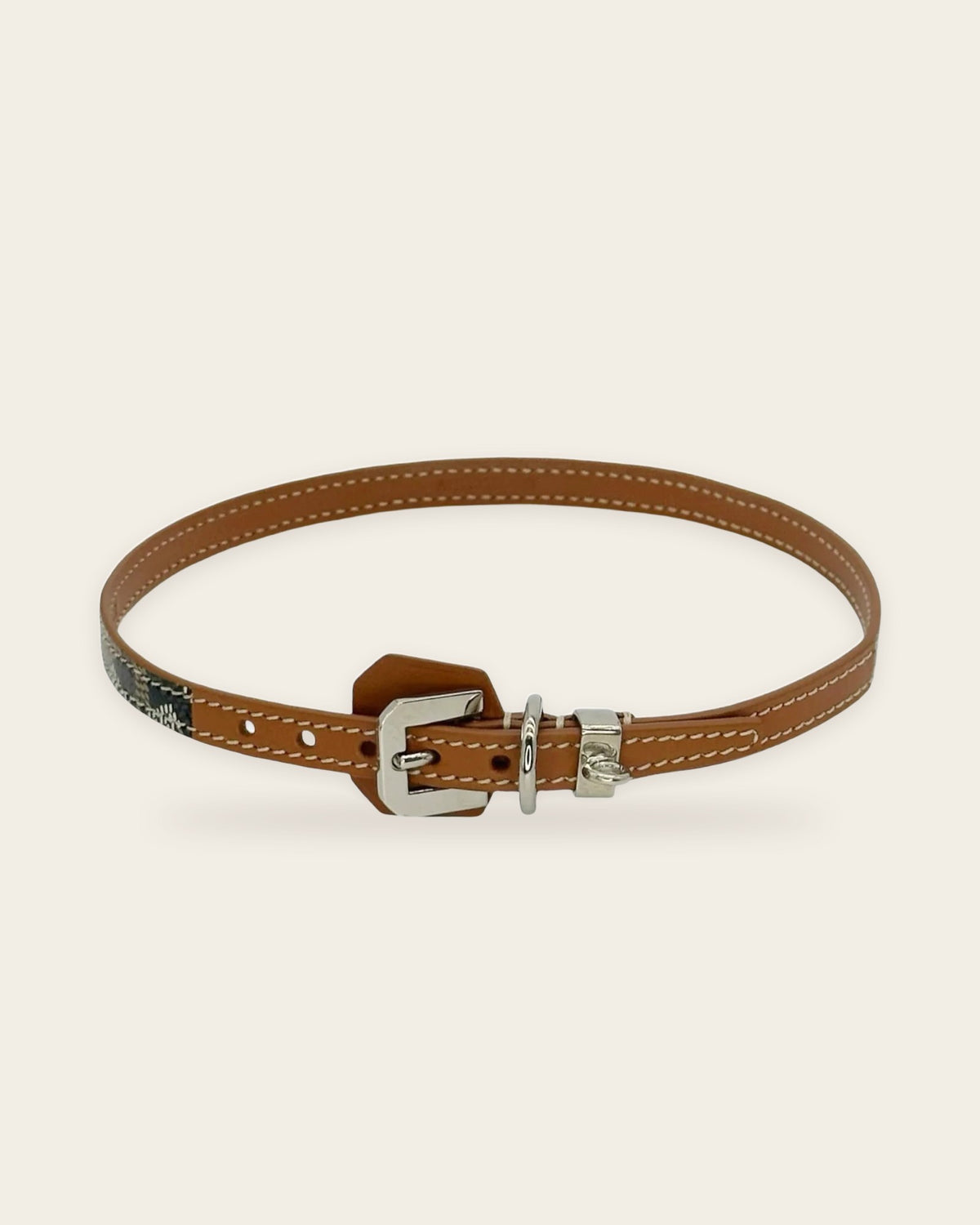 Edmond Collar in black & tan, slim