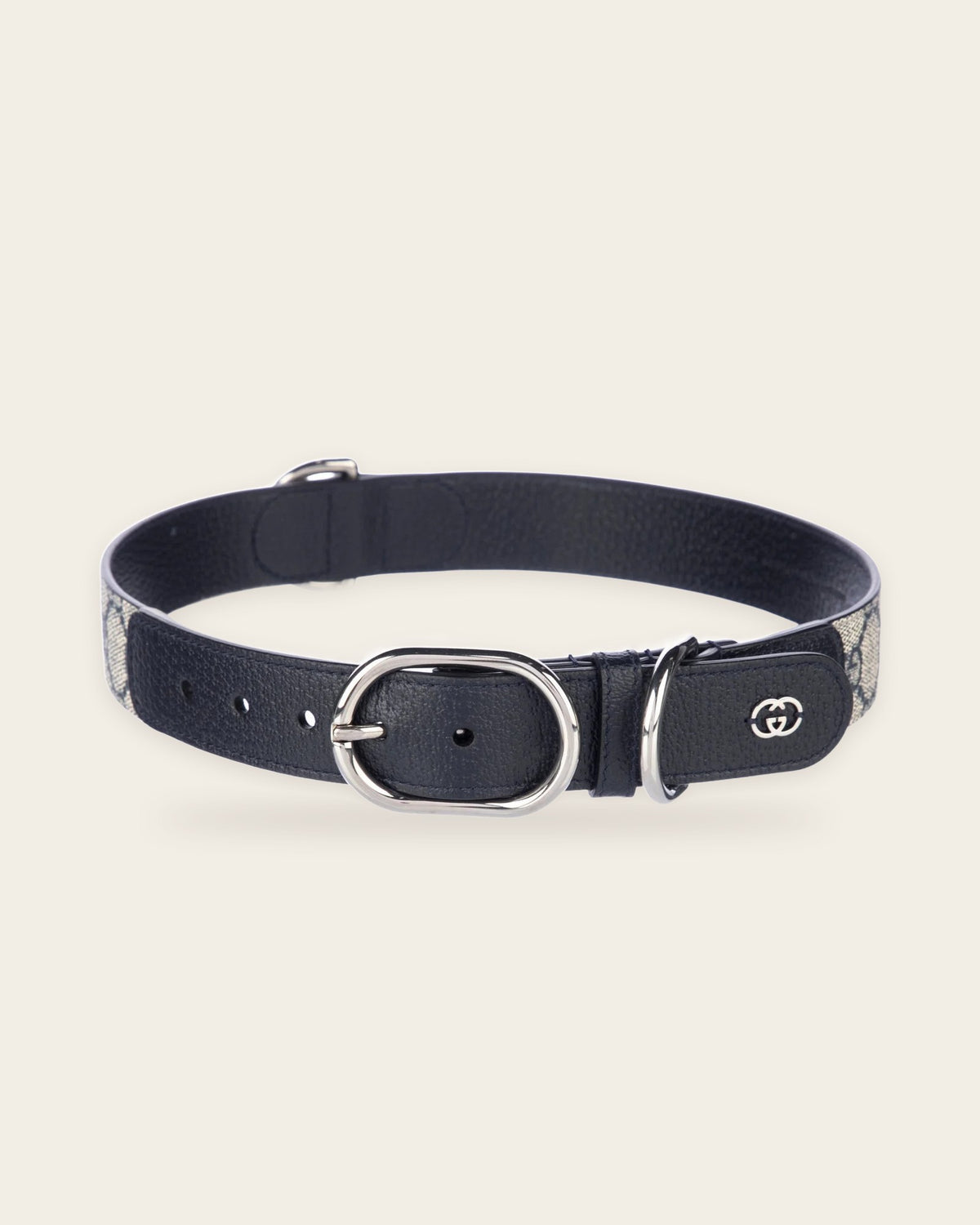 GG Supreme Dog Collar in navy, alternate view