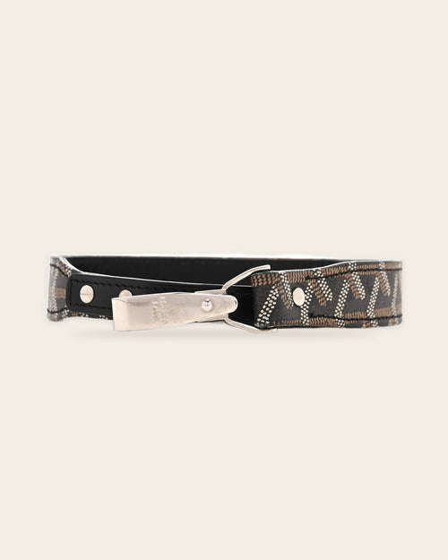 Chevron Dog Leash in black & tan
