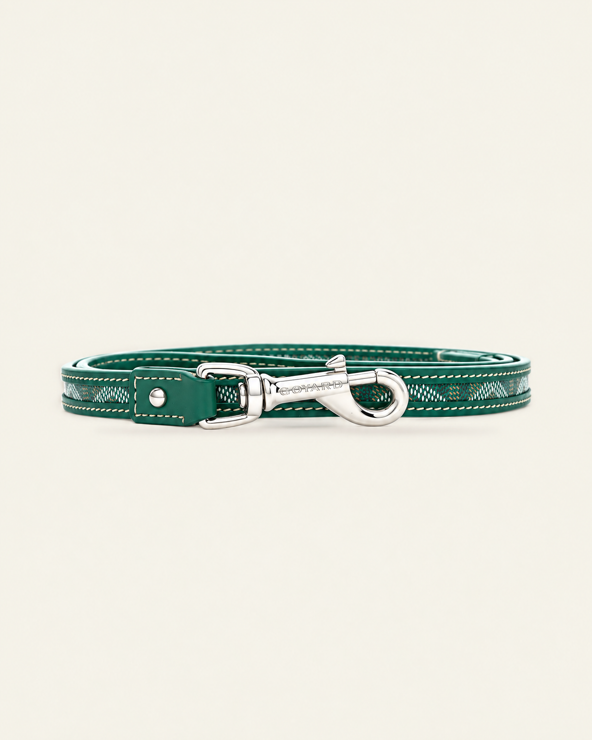 Chevron Dog Leash in green