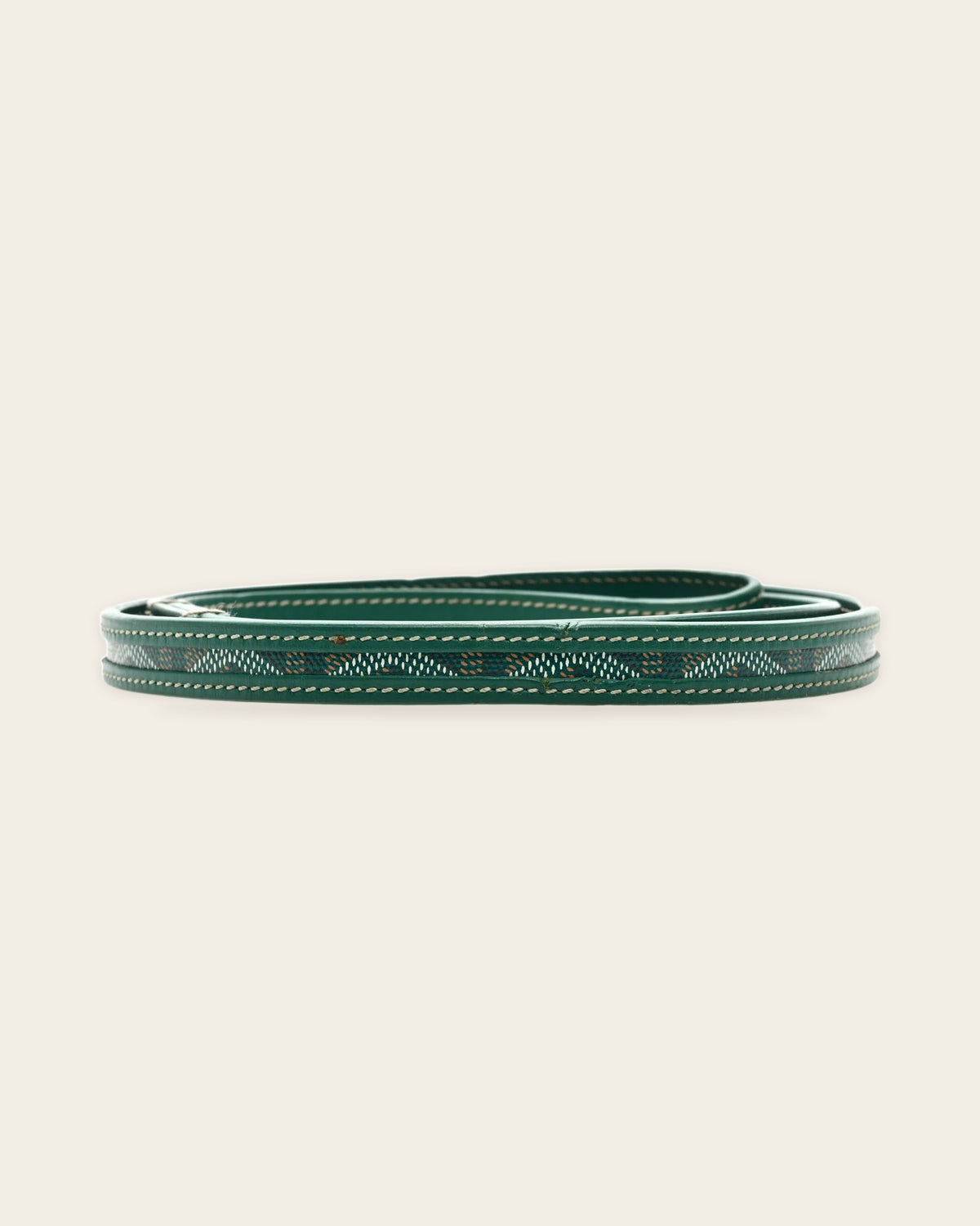 Chevron Dog Leash in green, alternate view