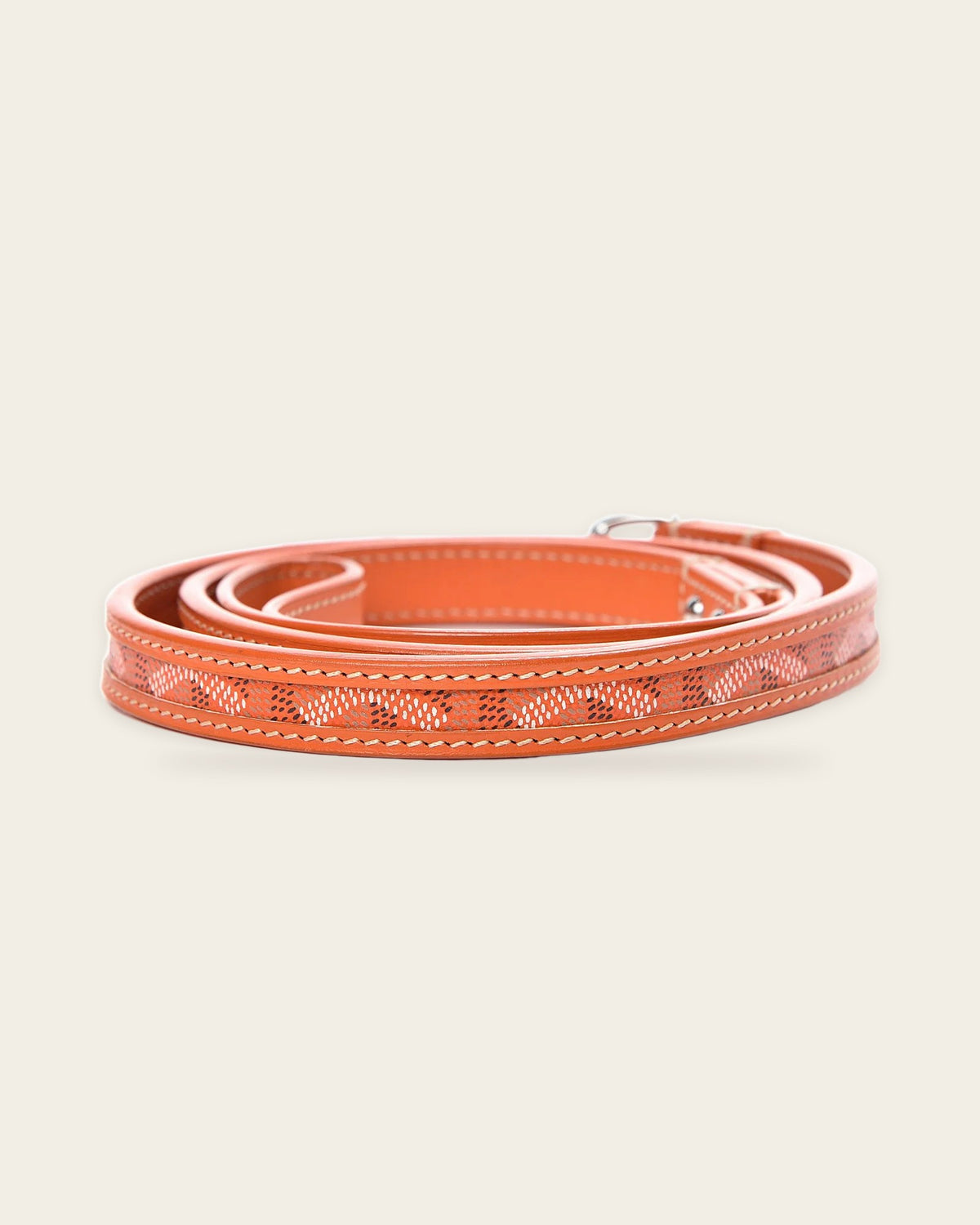 Chevron Dog Leash in orange, alternate view