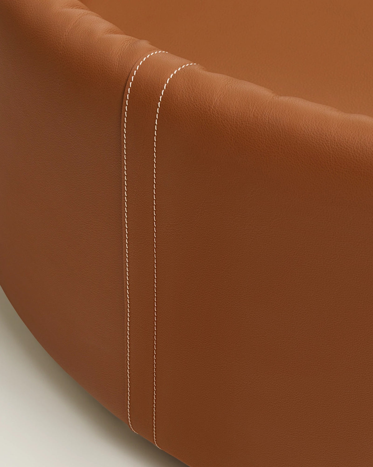 Close-up of the saddle stitching on the Patapouf Dog Bed