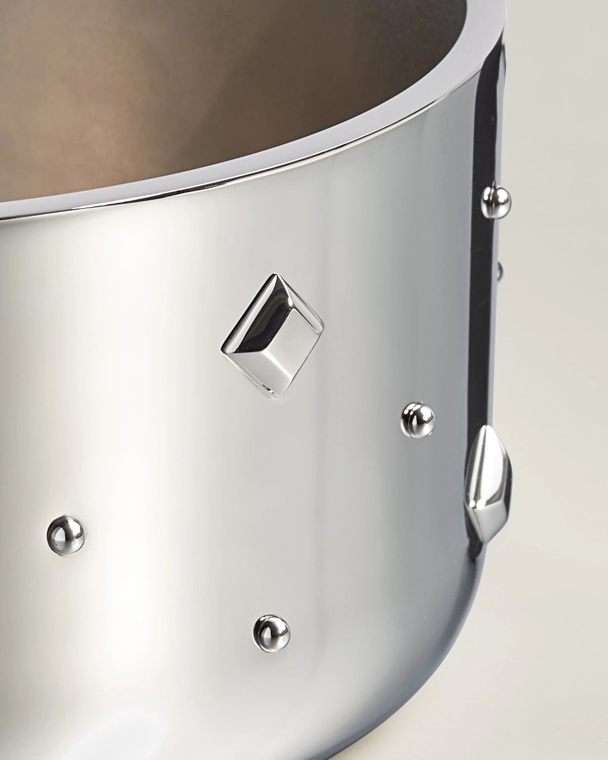 Close-up of the polished finish on the Punch Dog Bowl