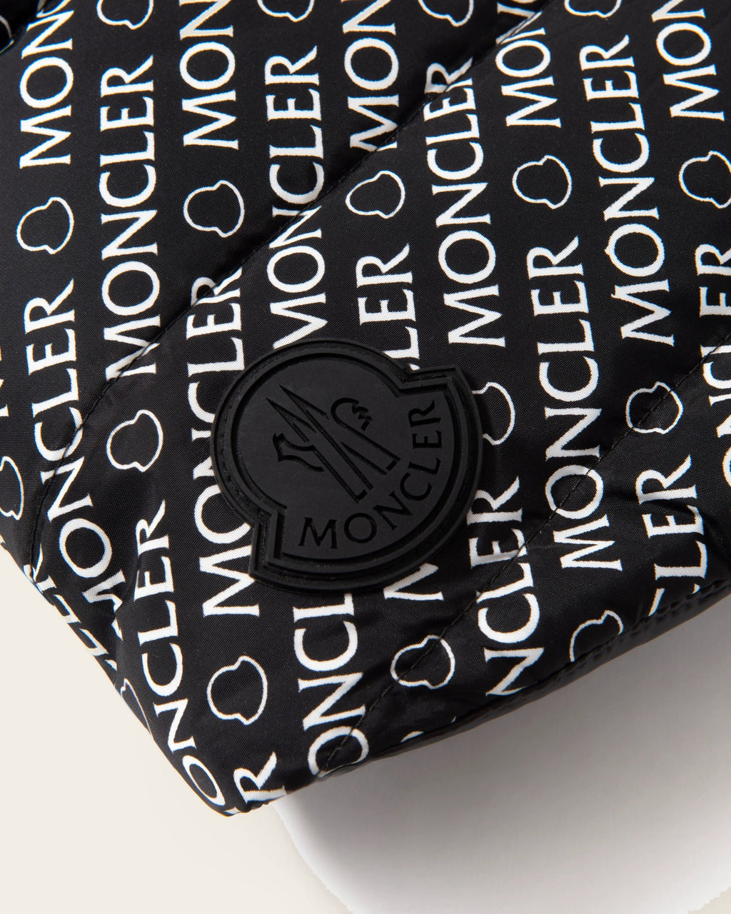 Monc x Poldo Mondog Puffer Jacket in black, detail